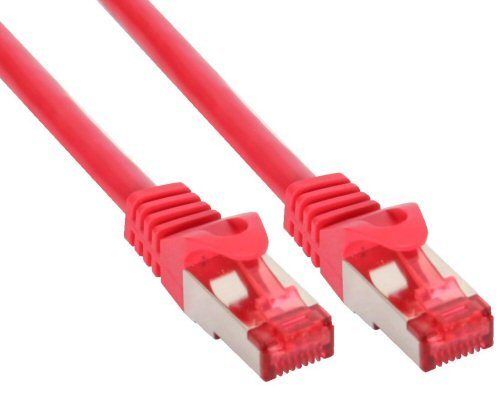 DELTACO Network Cable | Cat 6 | F/UTP | Low smoke/halogen free | Patch round (standard) | Red | 2m